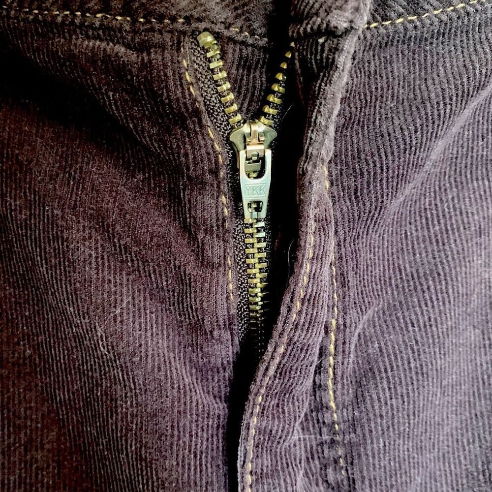 Plus Size Corduroy Skirt Brown Size 26W Knee-Length Cotton Pockets Zip Belt Loop - Picture 7 of 11